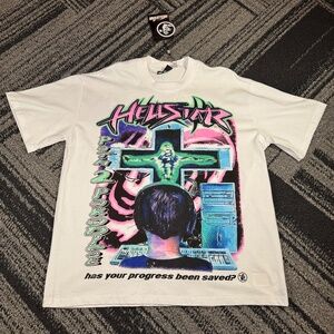 Hellstar Online Progress White T-Shirt In Mens Size Large